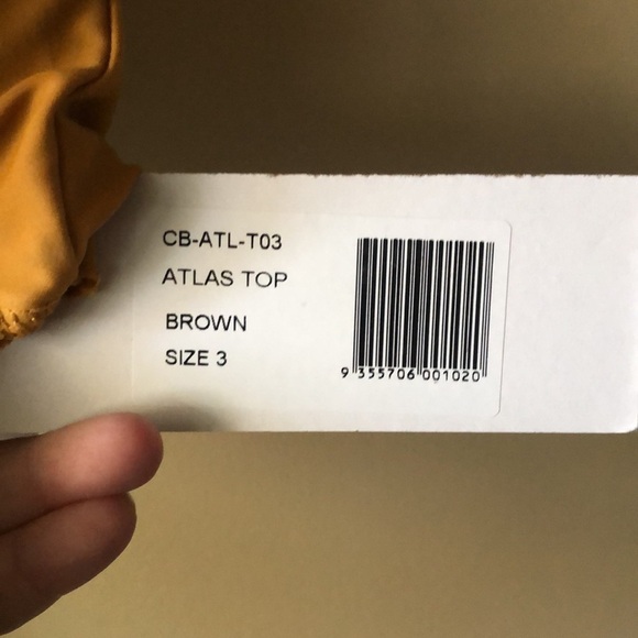Code B Brown Atlas Bikini Top & Bottom Size 3 - Picture 3 of 9